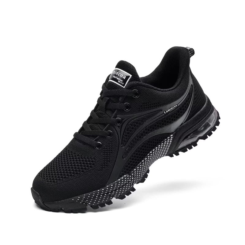 Lamincoa Womens Running Shoes Athletic Women Sneakers Non Slip Womens Tennis Shoes Black - Image 1